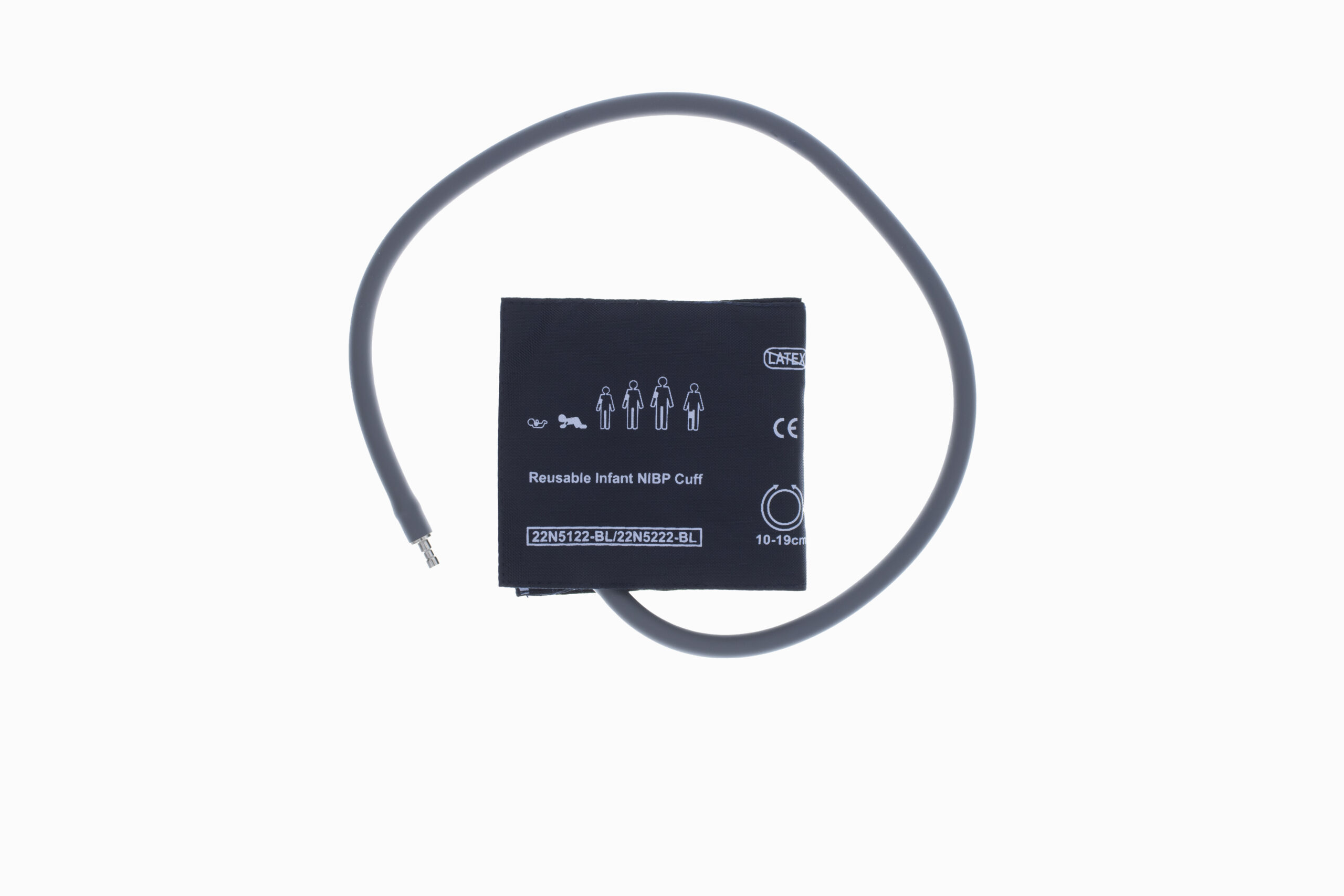 Reusable NIBP Single Hose Cuff Infant 10cm to 19 cm Grey