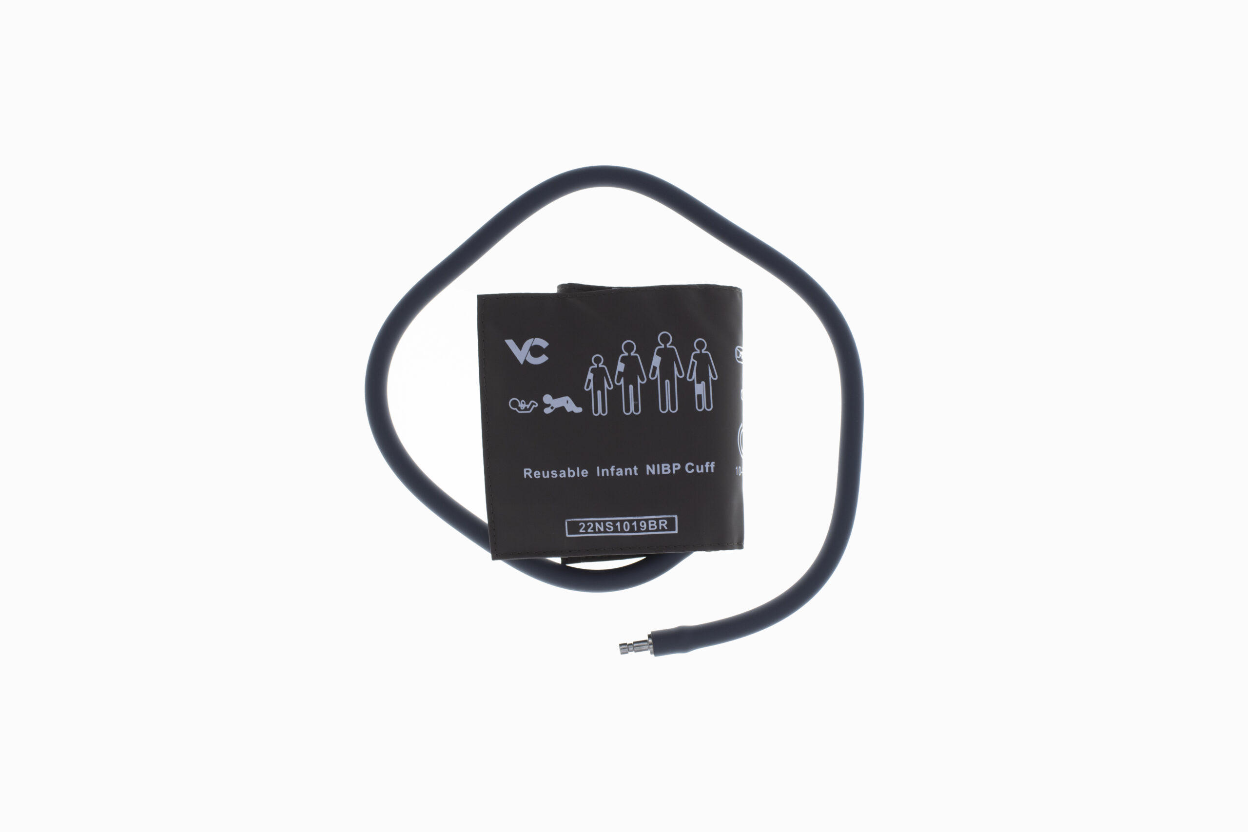 Reusable NIBP Single Hose Cuff Infant 10cm to 19 cm Grey