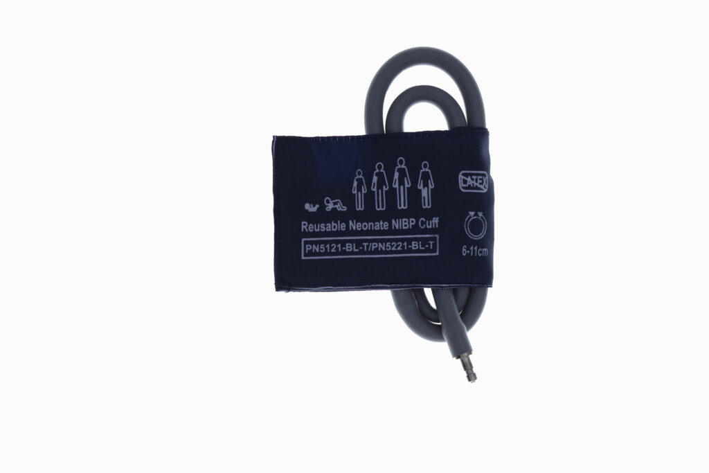 Reusable NIBP Single Hose Cuff Neonate 6 cm to 11 cm Grey - Image 2